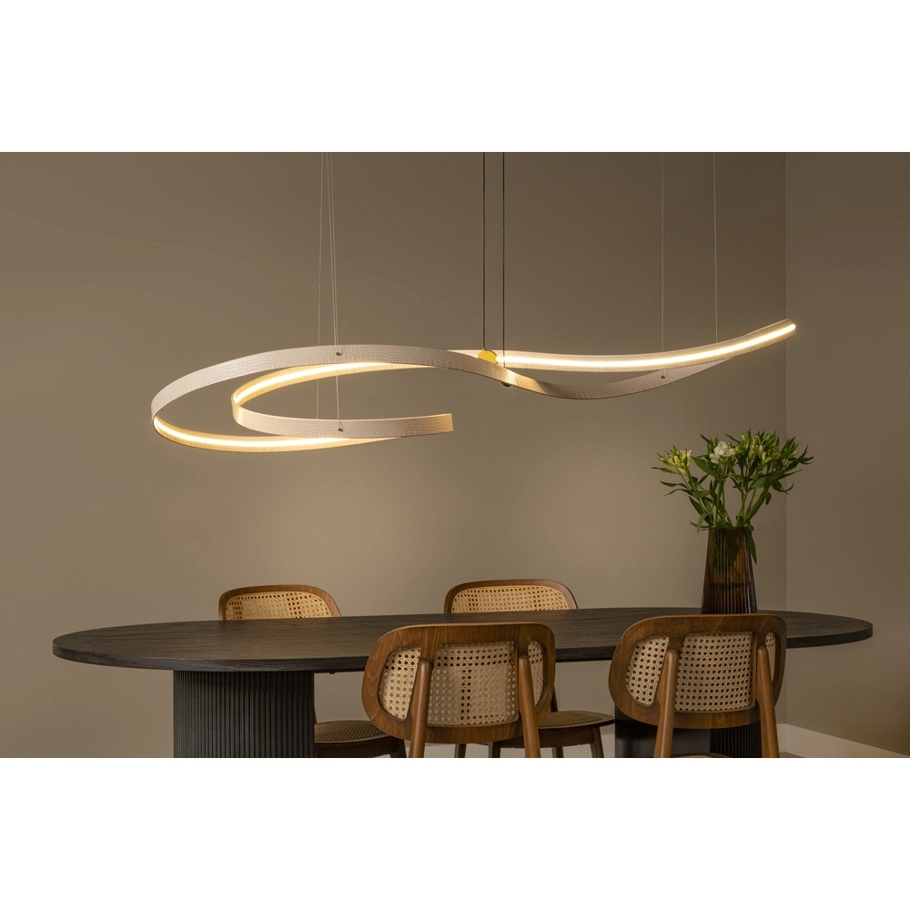 Lumière suspendue LED moderne Slalom Sable avec effet Premium by Lucide 5411212135131