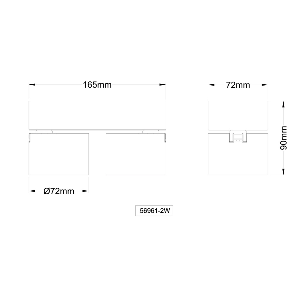 Lampe de plafond élégante Rae Blanc à deux lumières Globo 9007371450640