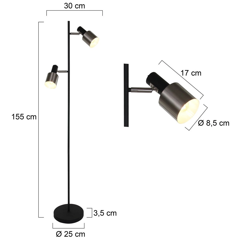 Lampadaire Fjorgard Steinhauer 8712746125122