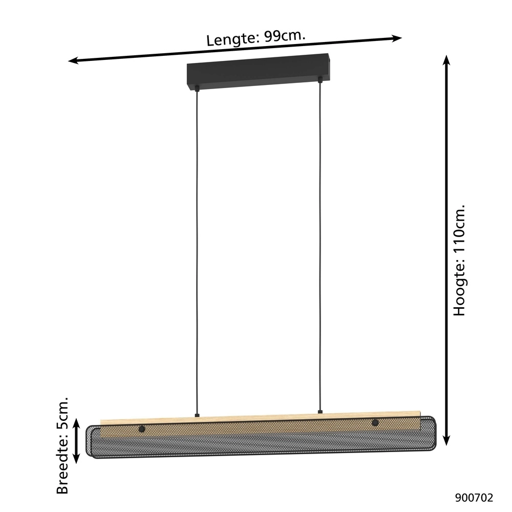 Lampe suspendue intelligente Kokomo-Z avec un look campagnard Eglo 9008606262090