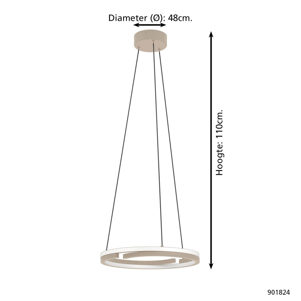 Suspension Mezzomonte brun sable Eglo 9008606360215