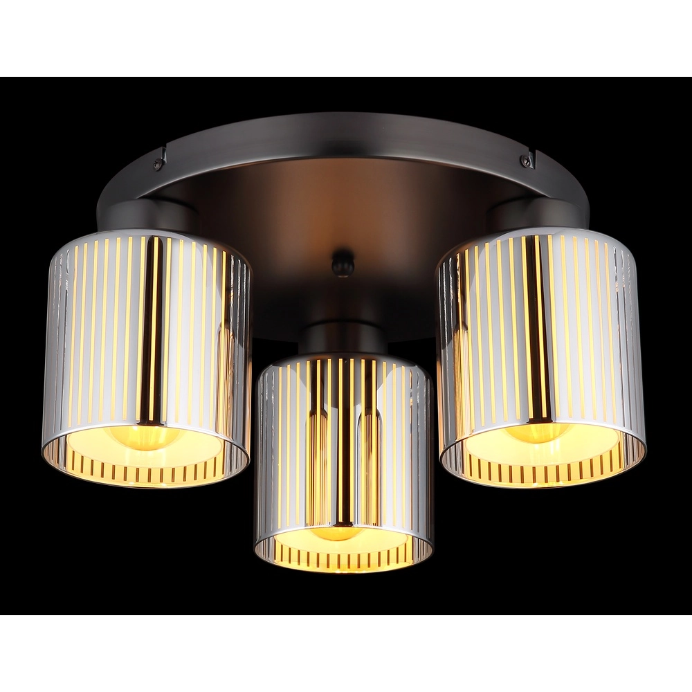 Lampe de plafond à design Felicia Trois lumières en métal canon Globo 9007371531950