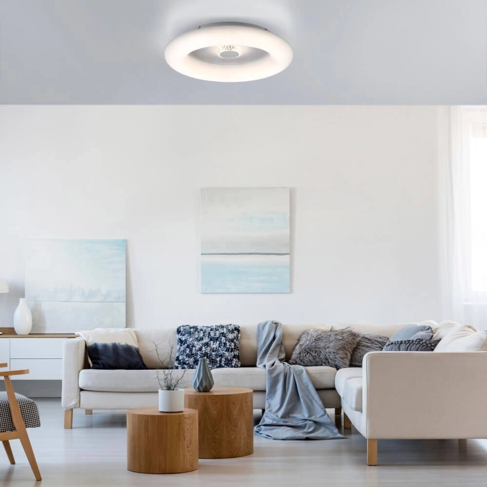 Plafonnier rond Vertigo blanc Ø 50cm Just Light 4043689992408