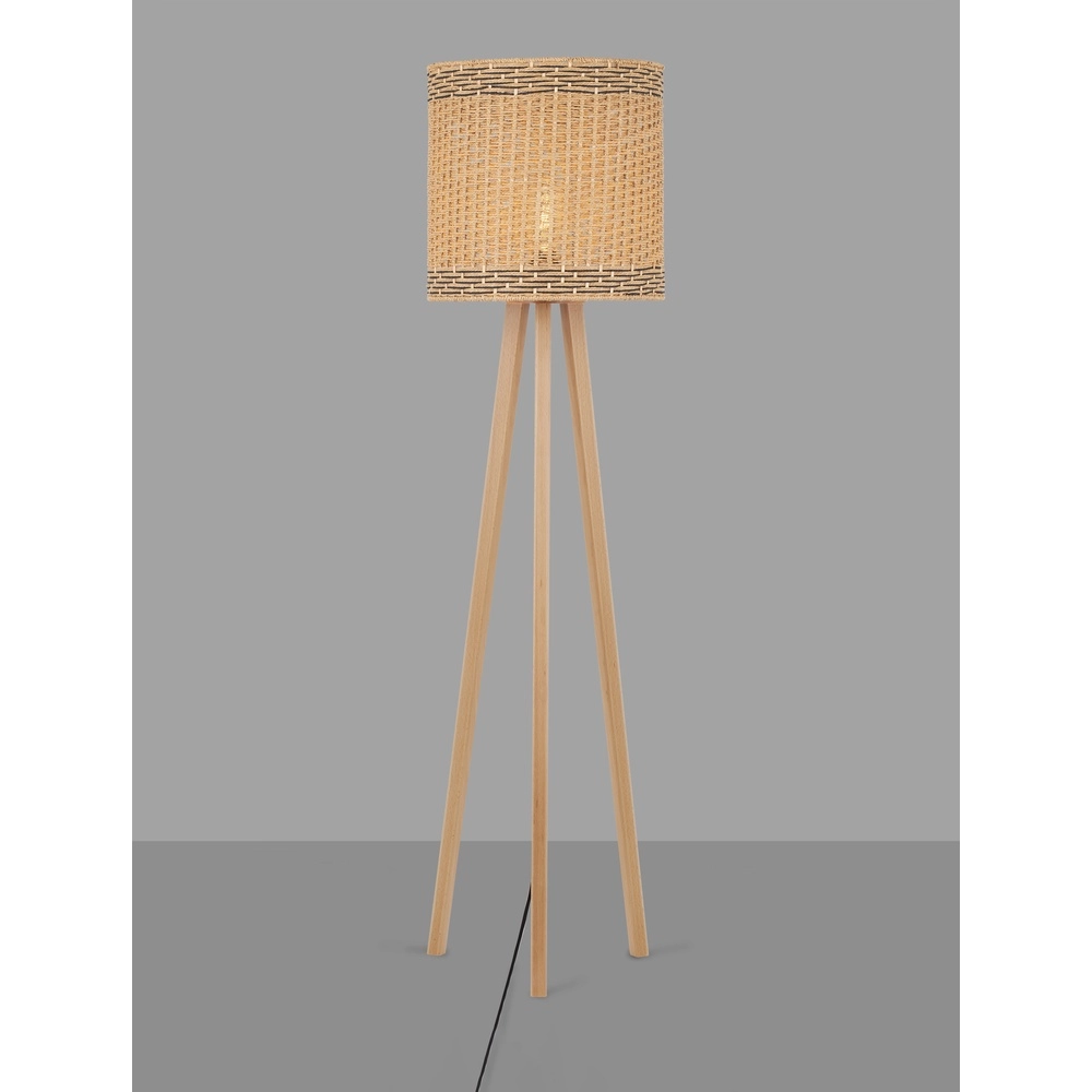 Lampadaire Plette Rotin
