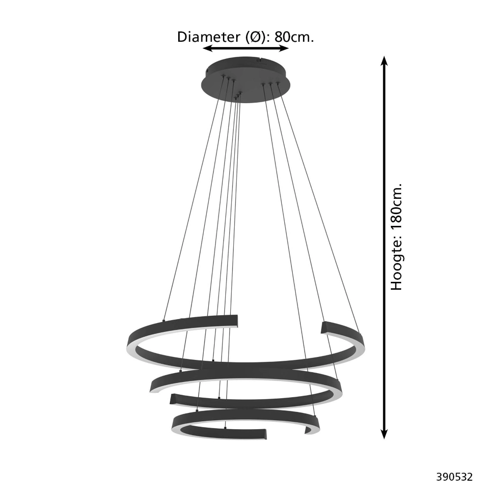 Design pendant lamp Labonete black Stars of Light 9008606359554