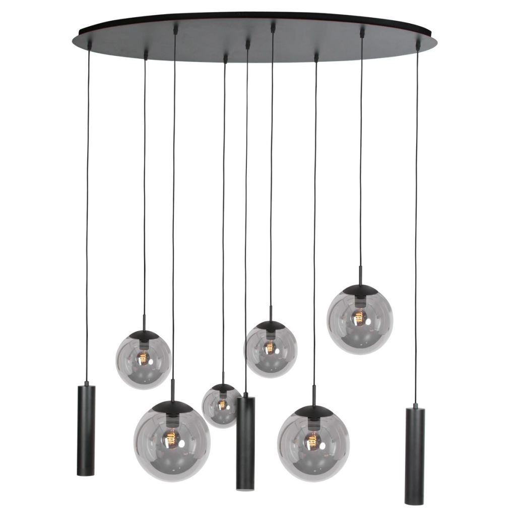 Lampe pendante de conception Bollique Noir à 9 lumières