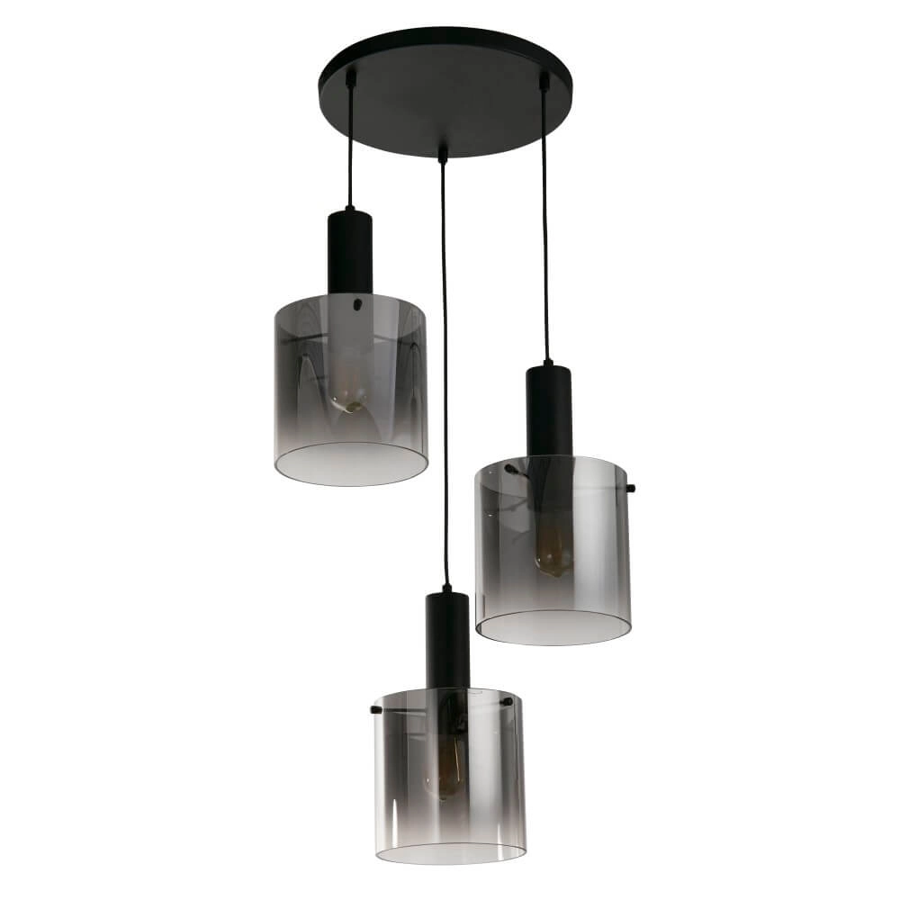 Lampe suspendue noire Sweden 3 lumières