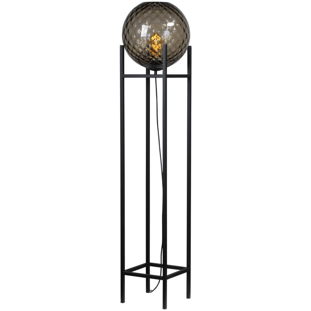 Lampadaire Baloton avec verre strié Lampadaire Baloton avec verre strié
