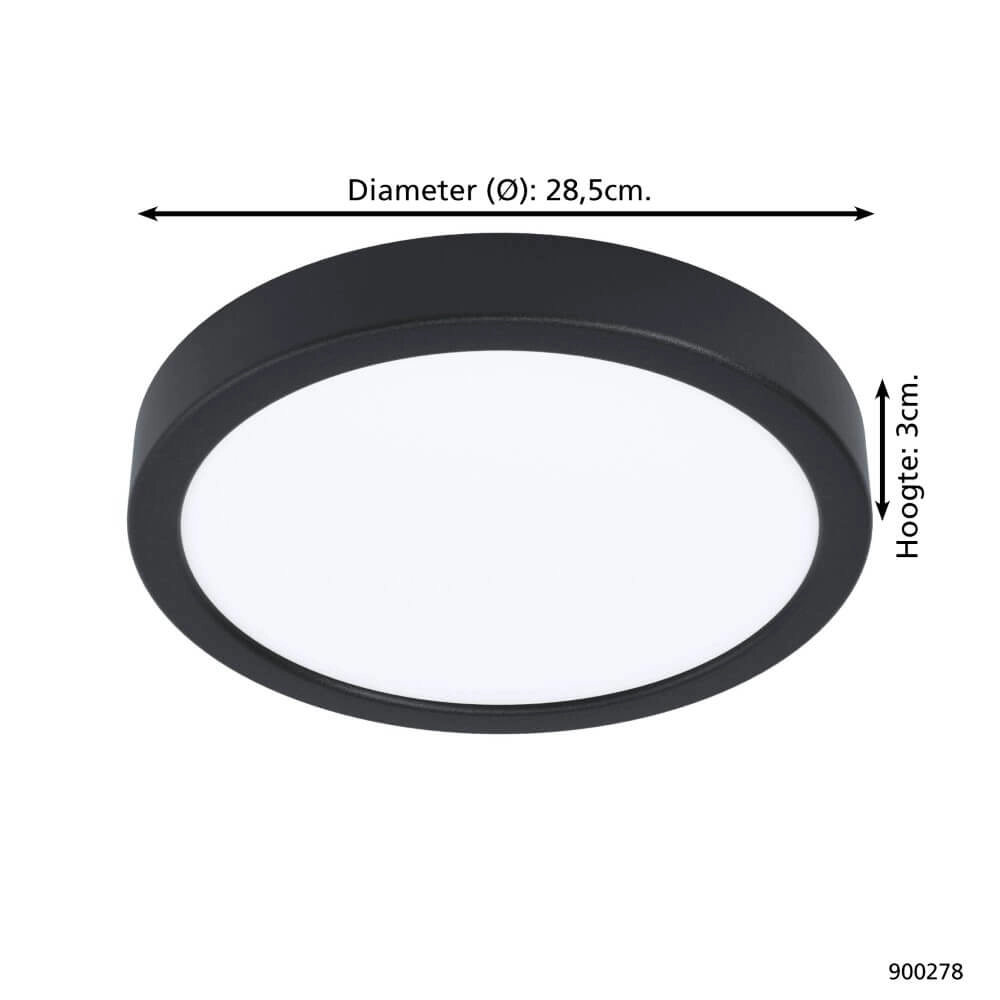 Plafonnier LED Argolis 2 IP44 noir Eglo 9008606232635