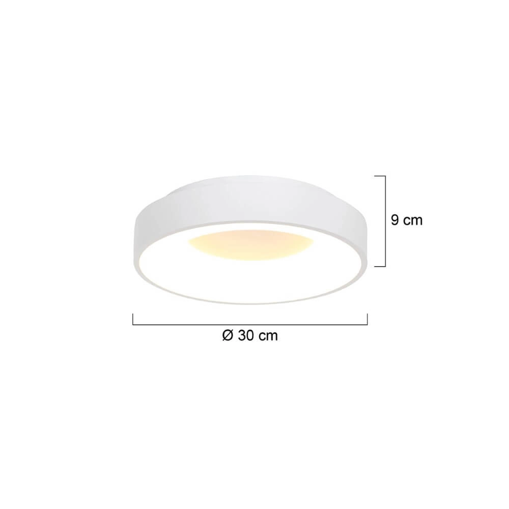 Plafonnier blanc avec LED Ringlede Ø 30 cm Steinhauer 8712746135763