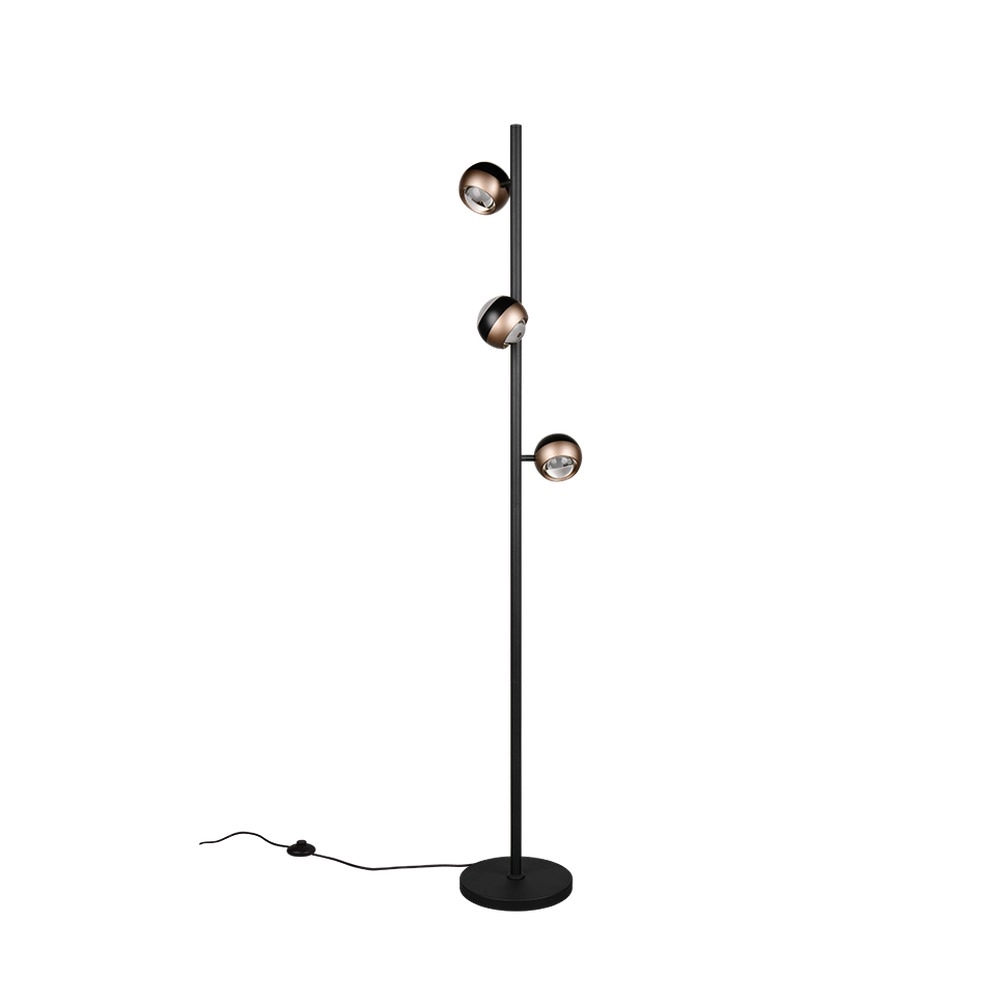 Lampadaire de conception Orbit Noir Trio 4017807619065