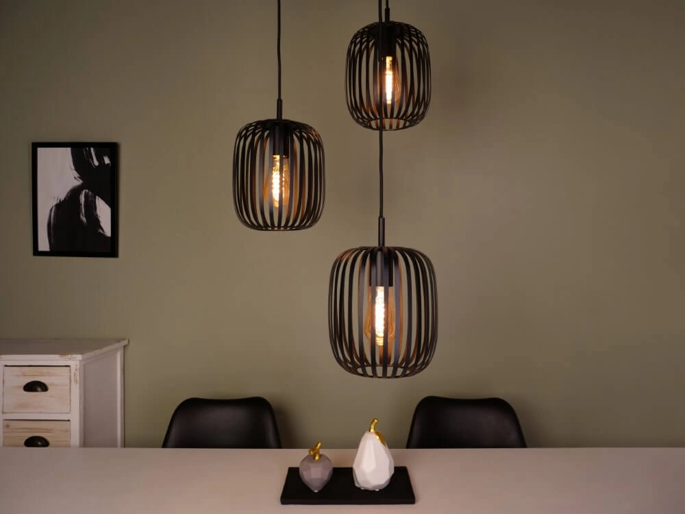 Lampe suspendue noire Romazzina 3 lumières Eglo 9008606258567