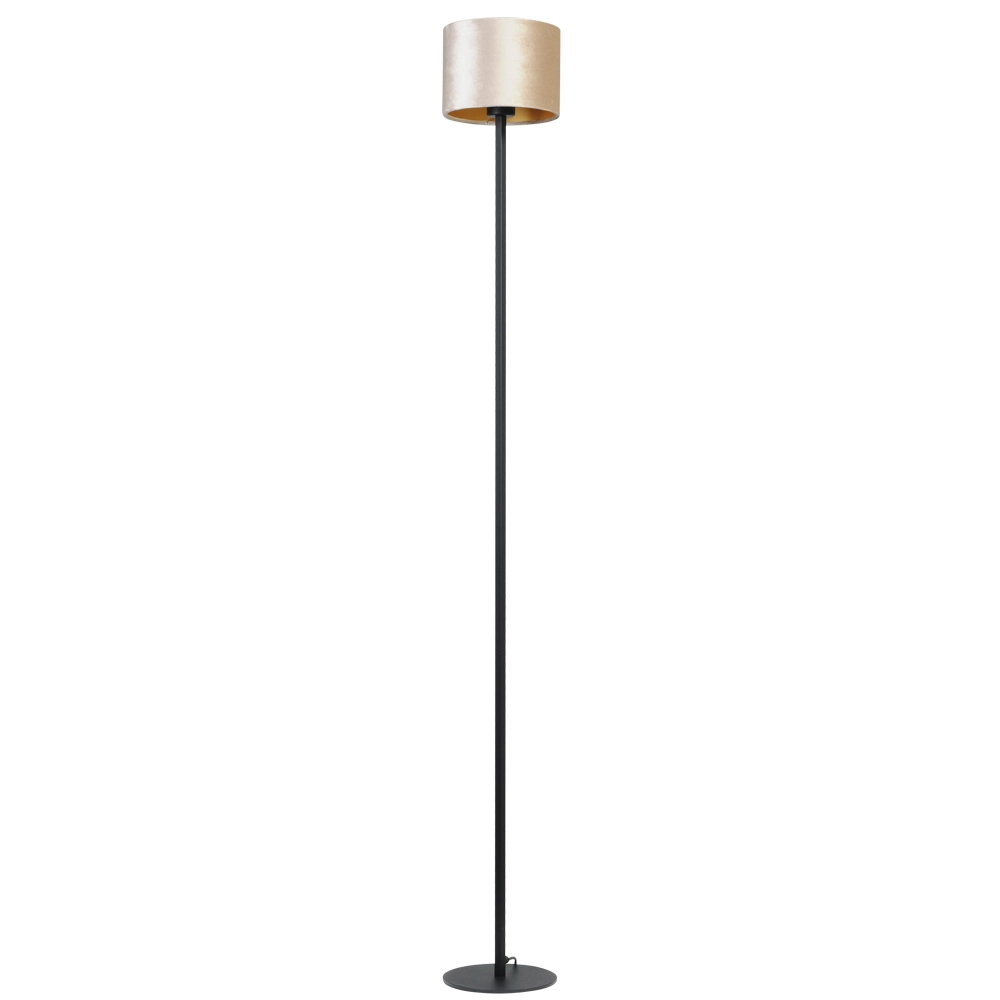 Lampadaire noir Venus 175cm avec abat-jour couleur sable Lampadaire noir Venus 175cm avec abat-jour couleur sable