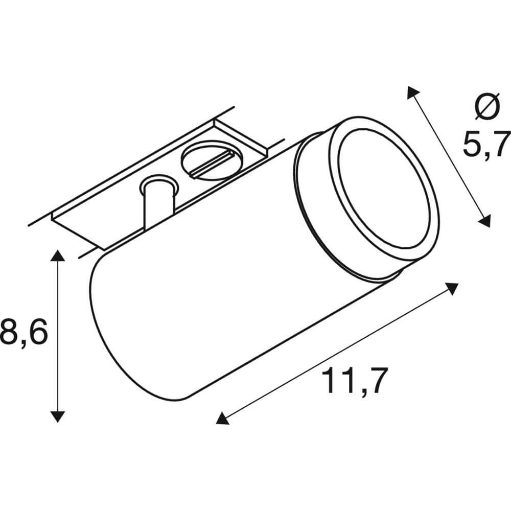Spot ferroviaire Grip! L Blanc 1 phase SLV 4024163296038