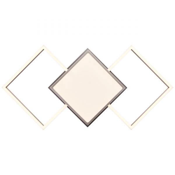 Plafonnier Zelia 3 compartiments 51cm inox Brilliant 4004353390609