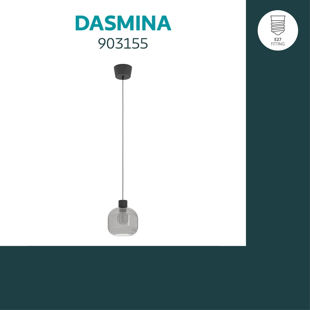 Lampe pendante de conception Dasmina noir Ø 20cm Eglo 9008606406272