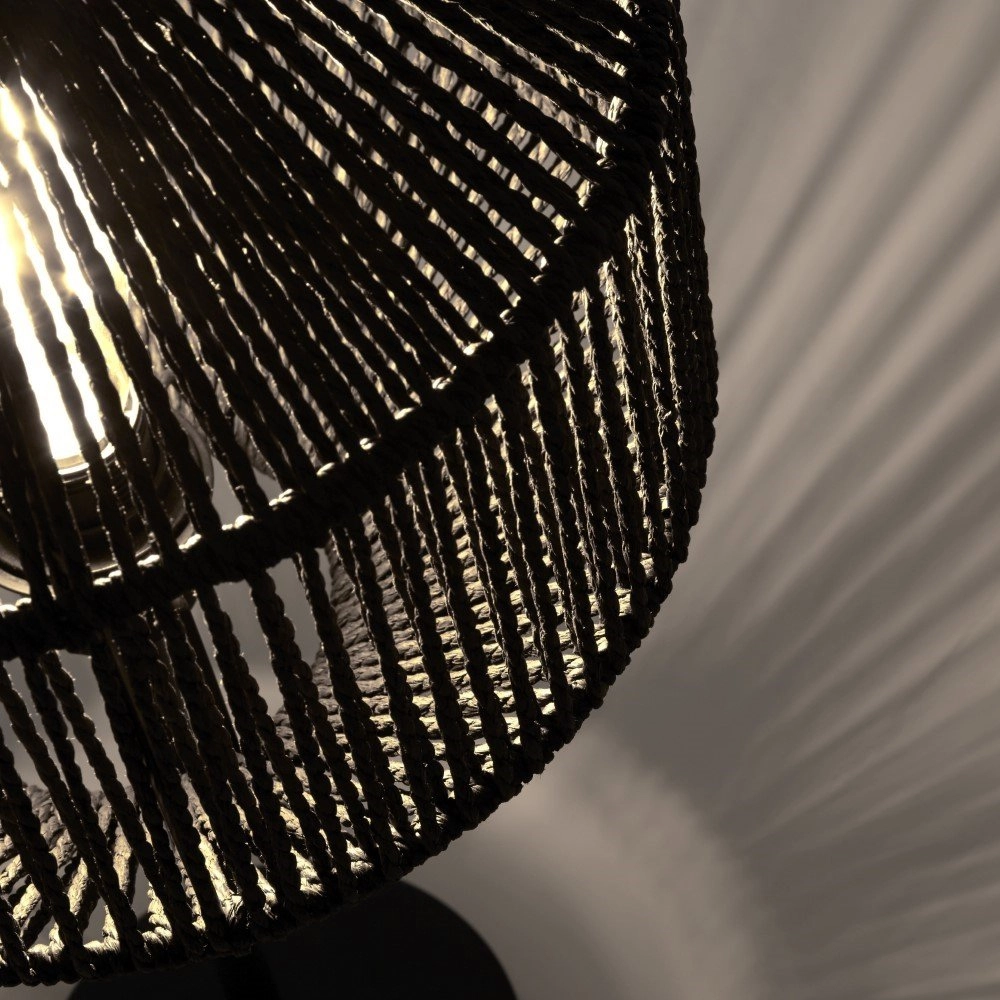 Lampe de table noire Wicker Searchlight 5053423171562