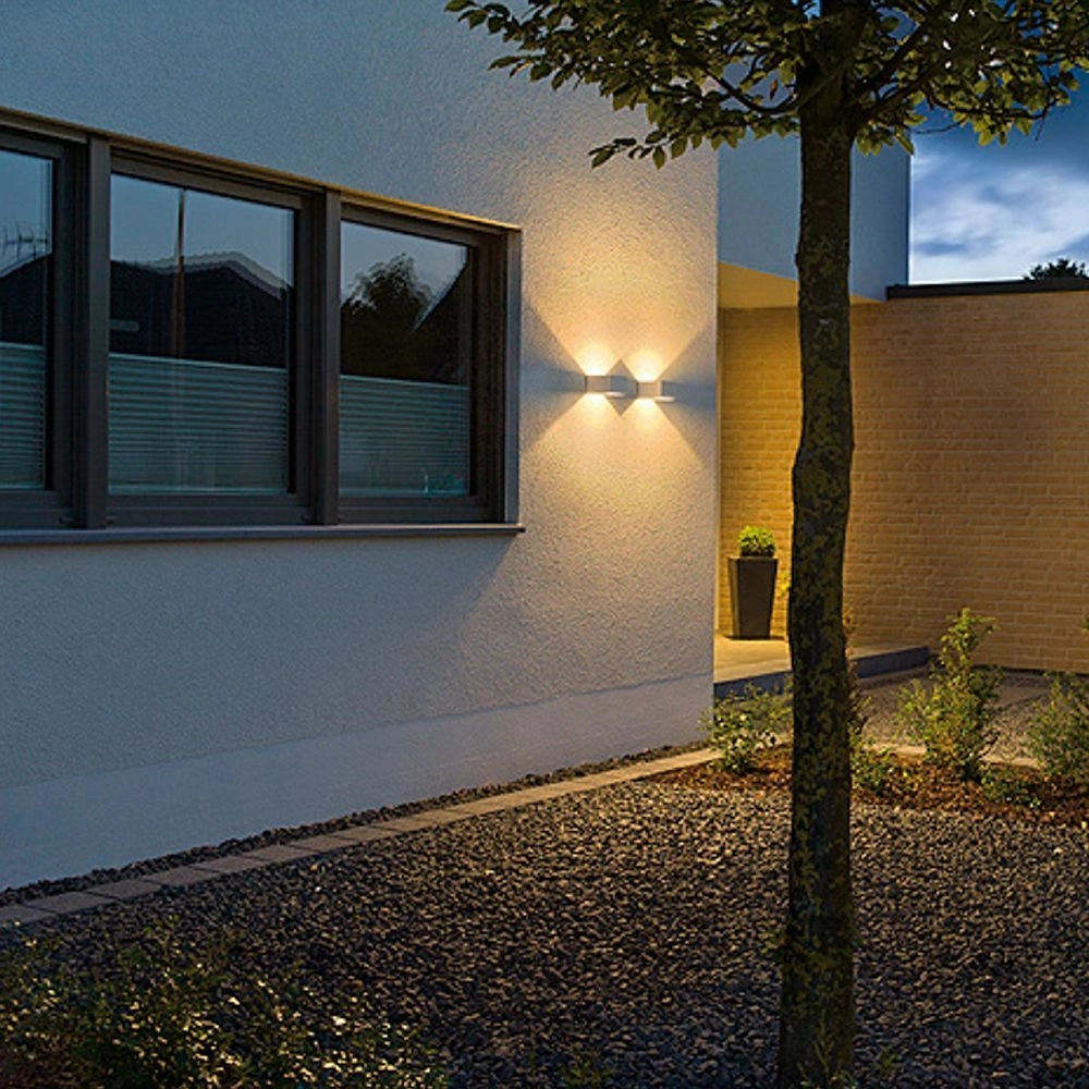 LED lampe d'extérieur Logs Wall Up - Down blanc SLV 4024163131339