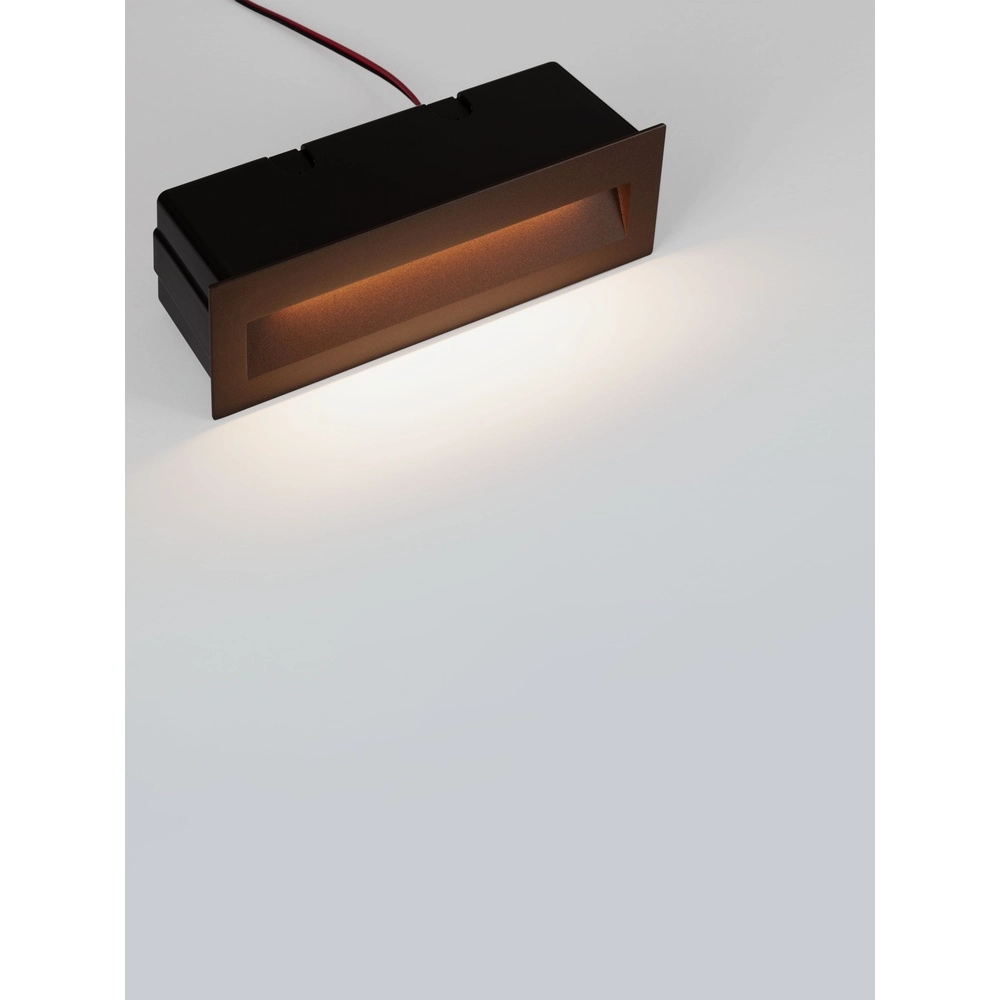 Lampe murale encastrée Drat Brun rouille Lyora 5212017498038