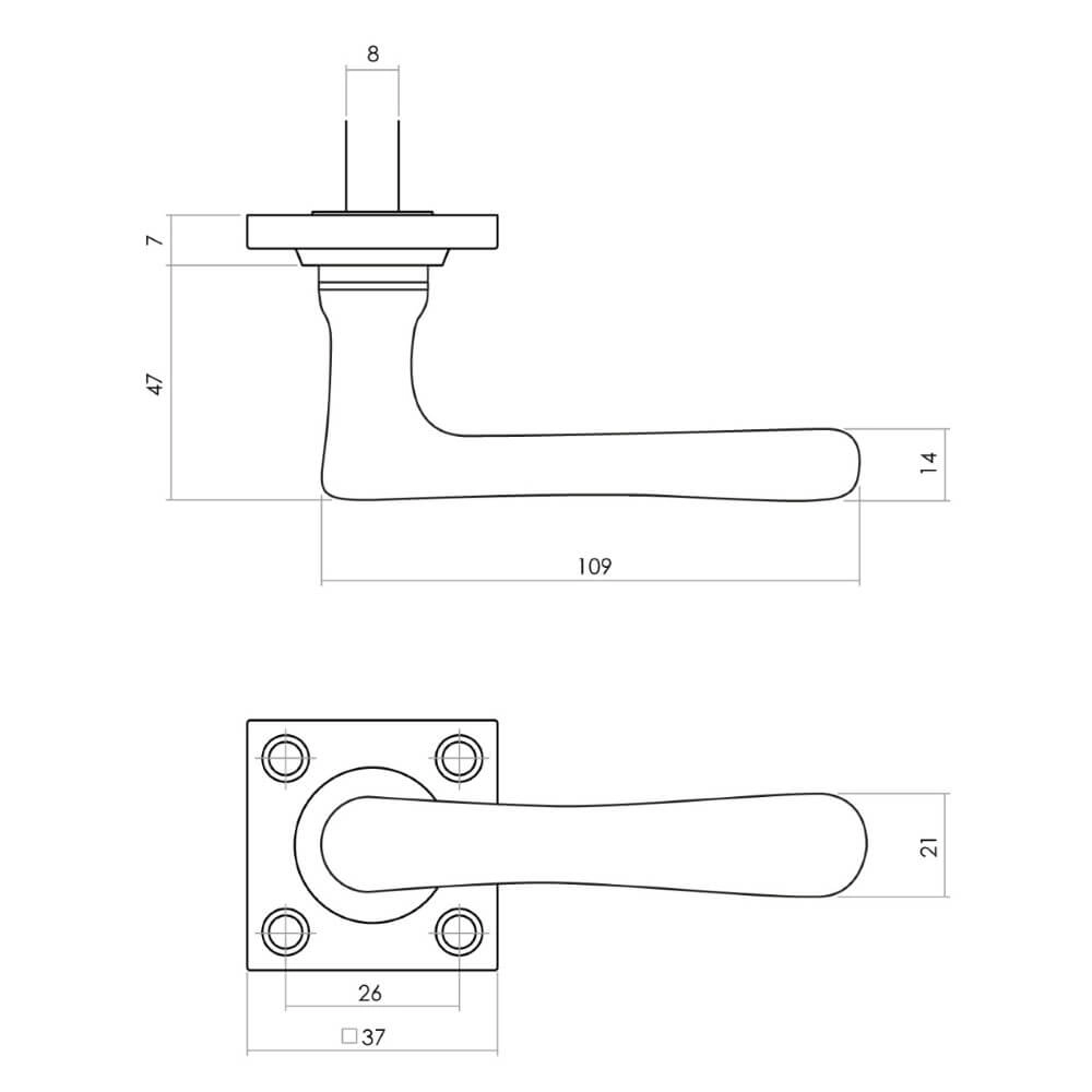 Poignée Trento laiton dégringolé Intersteel 8714186485828