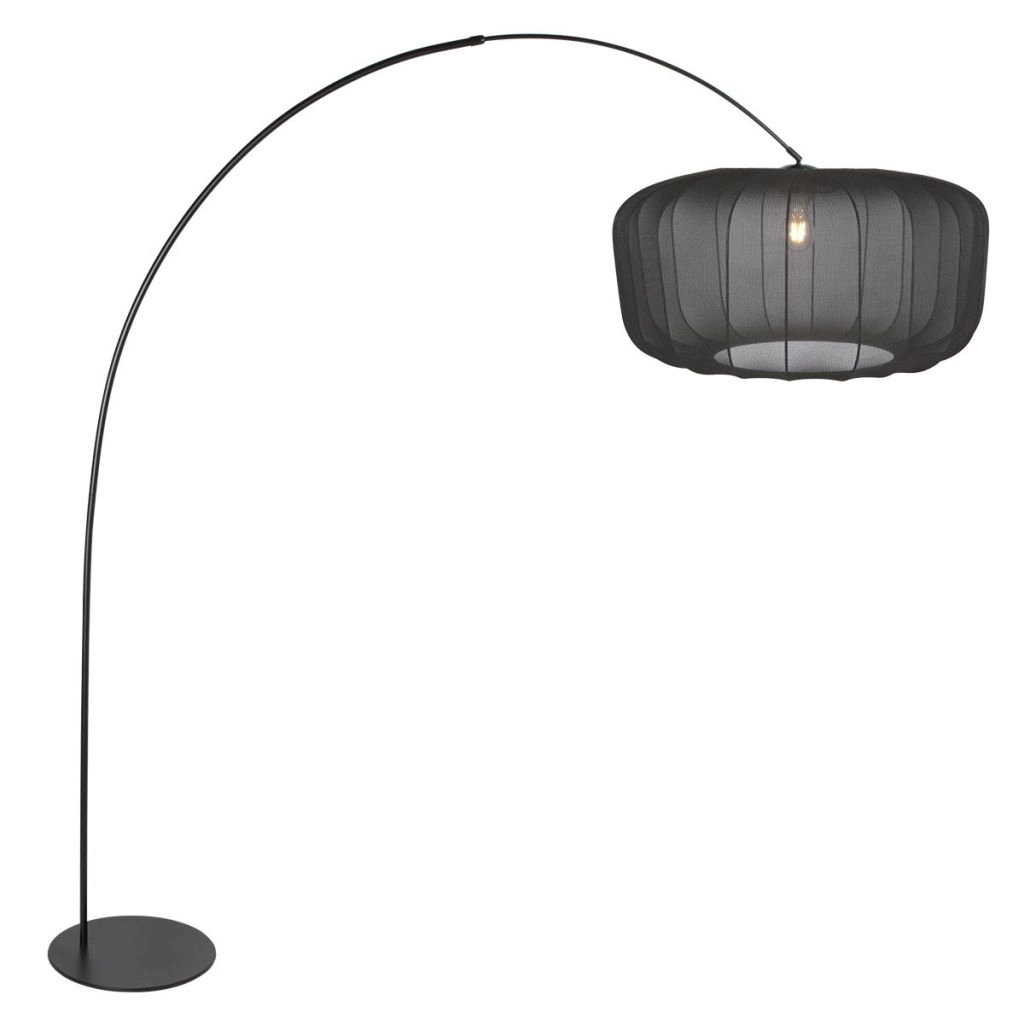 Lampe à arc noir Curve avec teinte noire Ø60cm