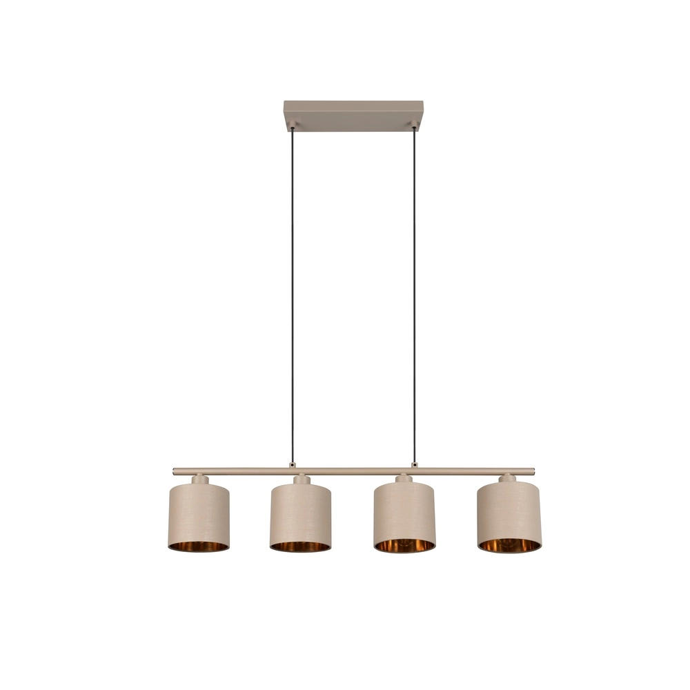 Lampe suspendue à 4 lumières Tommy brun sable Trio 4017807724165