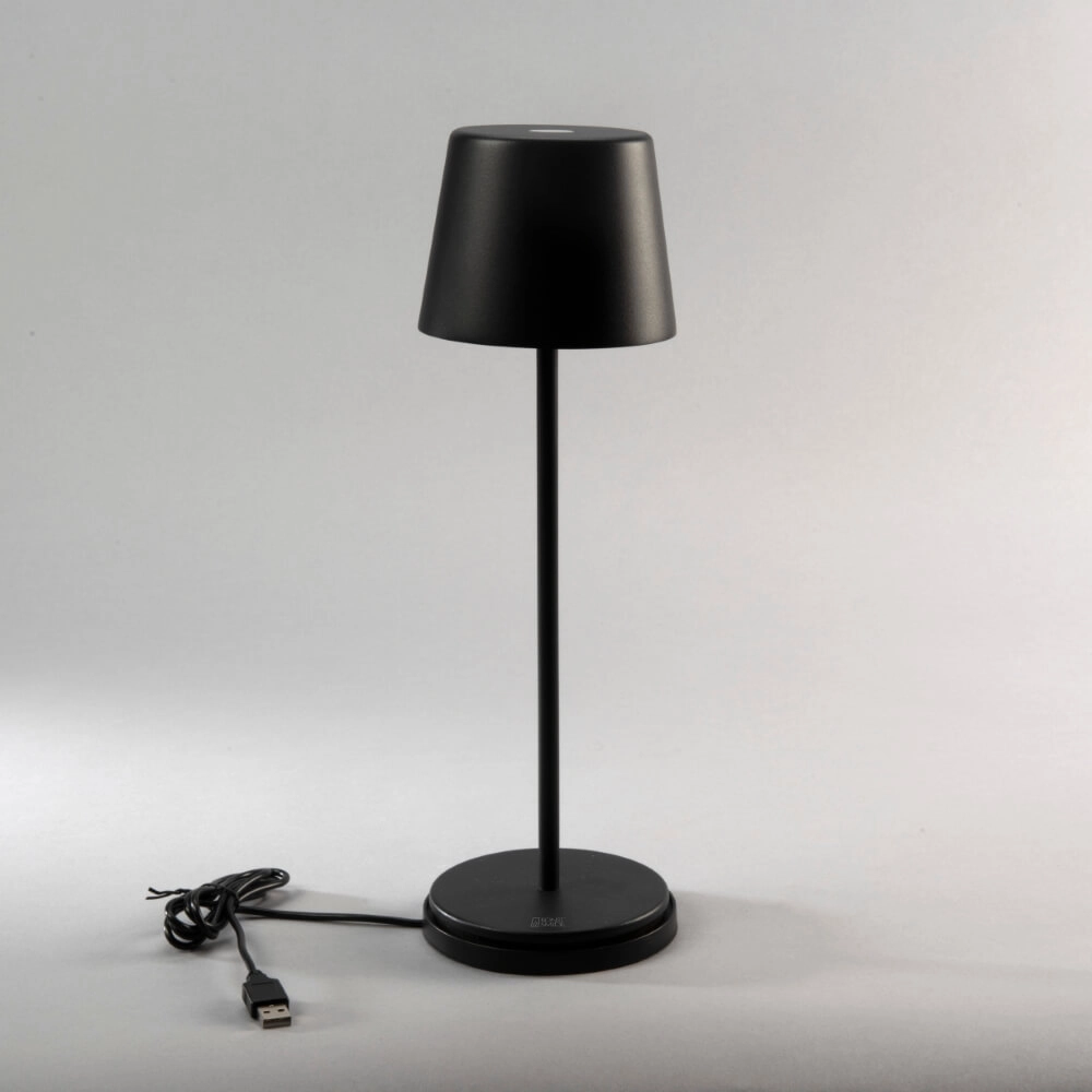 Lampe de table rechargeable Vence noir KonstSmide 7318307888751
