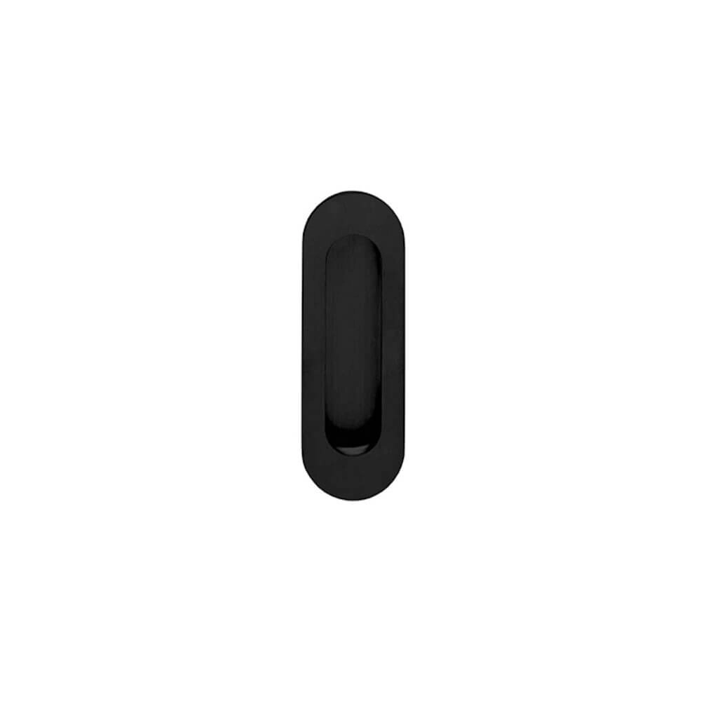 Poignée de porte coulissante Alvro Ovale Noir