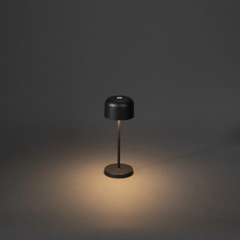 Lampe de table rechargeable Lille mini noir KonstSmide 7318307835755