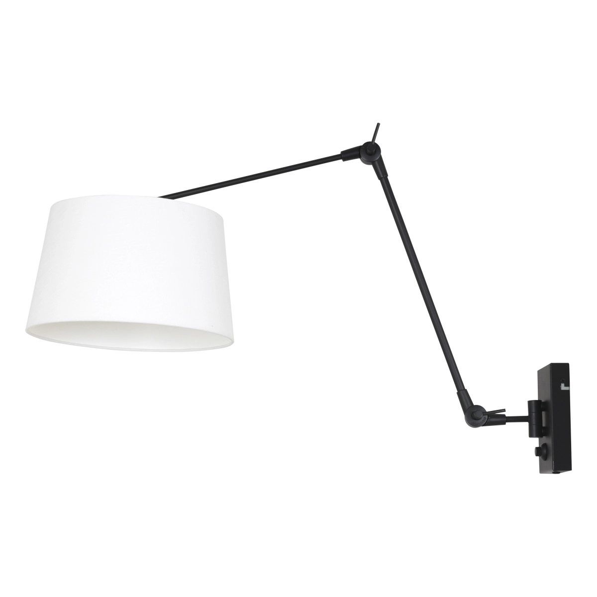 Lampe de table murale orientable Prestige Chic 50cm lin blanc avec noir Steinhauer 8712746146578
