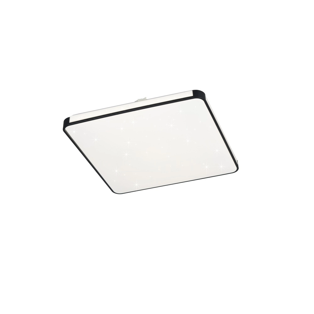 Lampe de plafond Relus Carré noir 37 x 37 cm