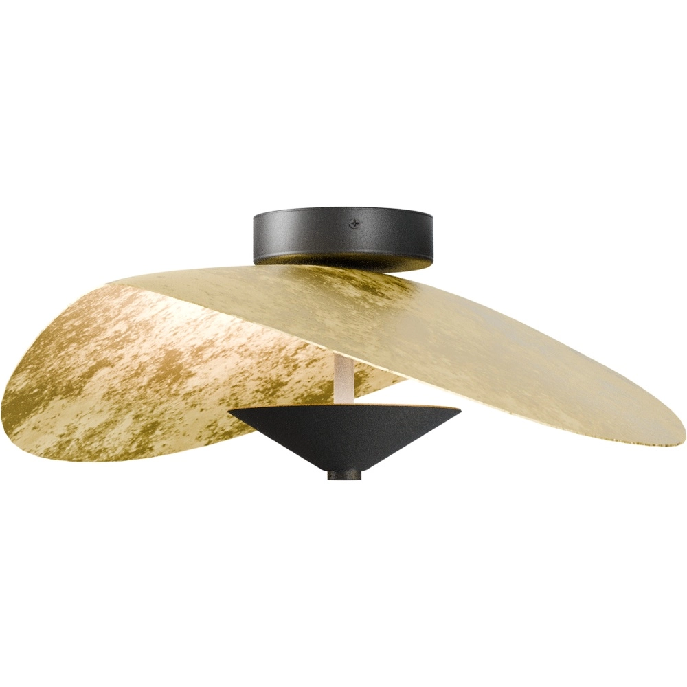 Ø lumière LED de plafond de 45 cm Lente Feuille d’or
