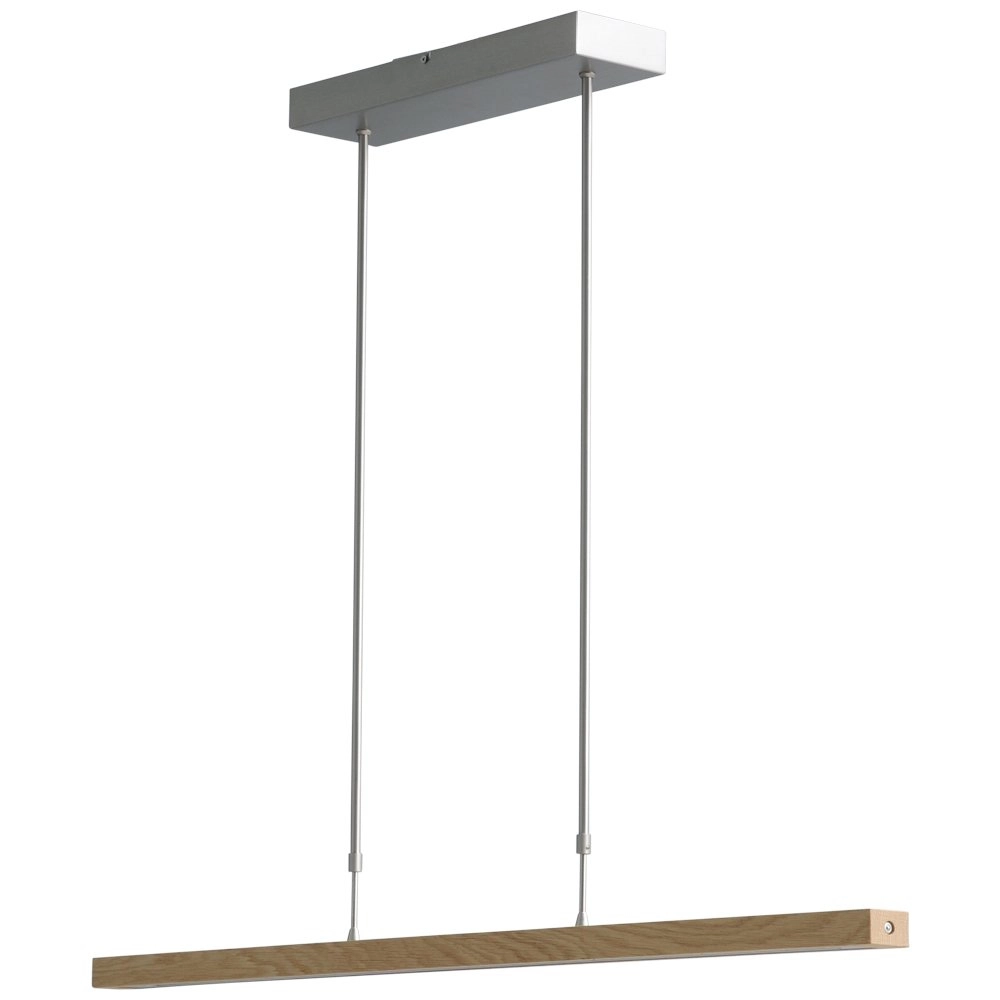 Lampe suspendue Oak nickel avec bois 104cm Lampe suspendue Oak nickel avec bois 104cm