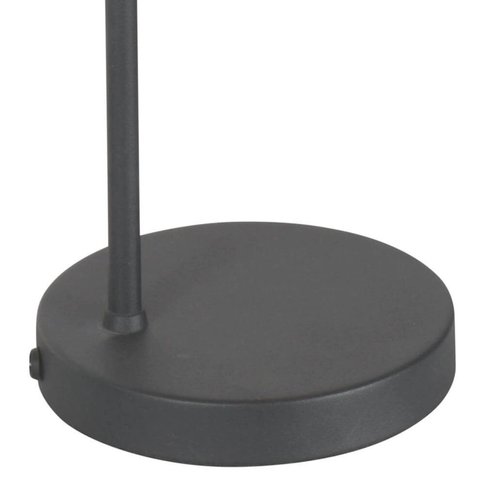 Lampe de table noire Tenebris avec verre fumé Steinhauer 8712746178142