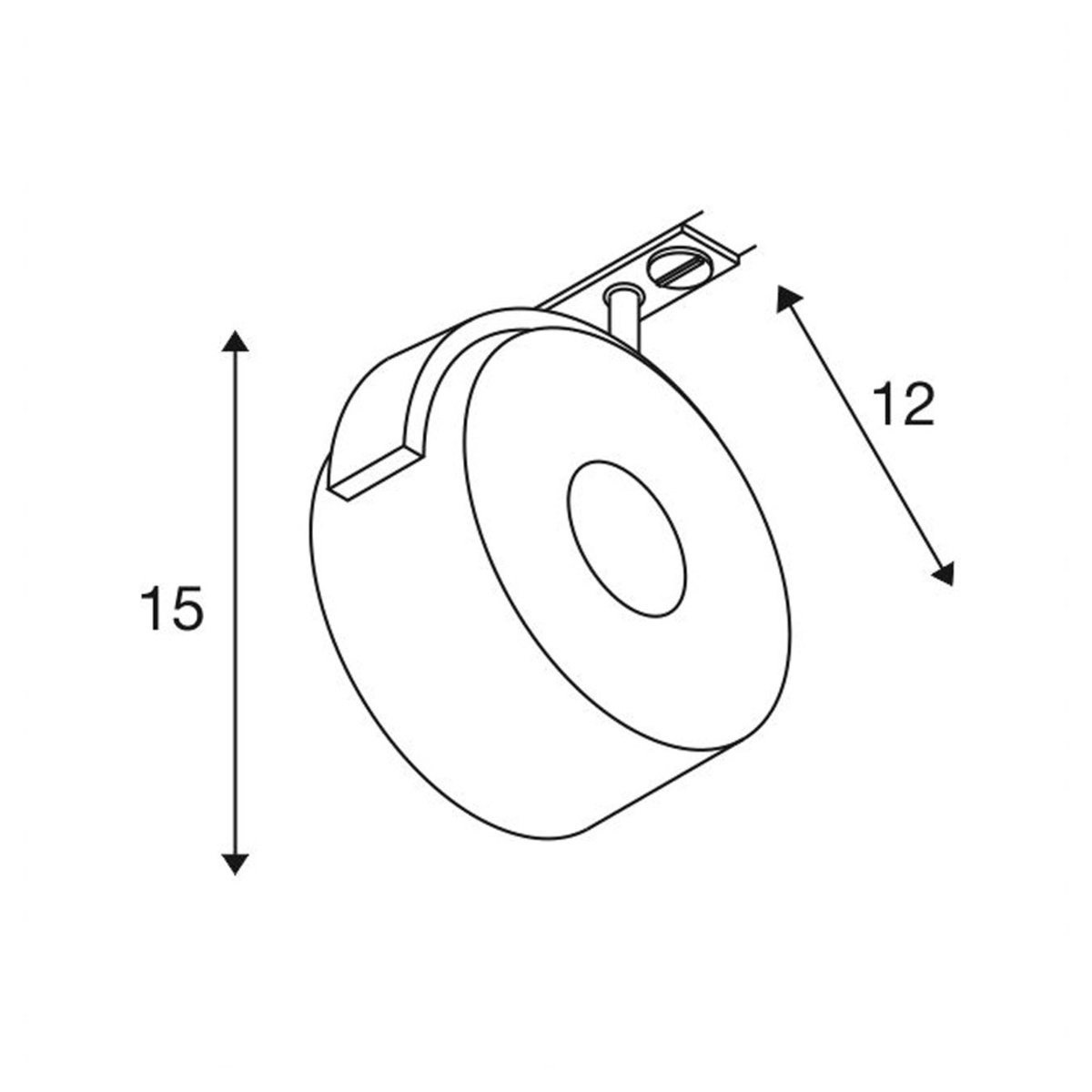 Place ferroviaire Kalu Led Monophasé noir SLV 4024163230506