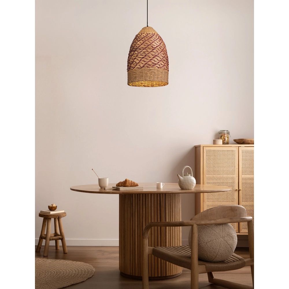 Suspension Mapi Ø 37cm rouge avec marron Lyora 5212017477323