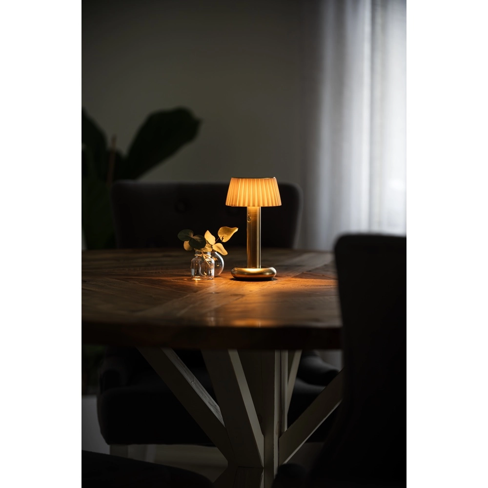 Lampe de table dorée Grasse Rechargeable KonstSmide 7318300030416