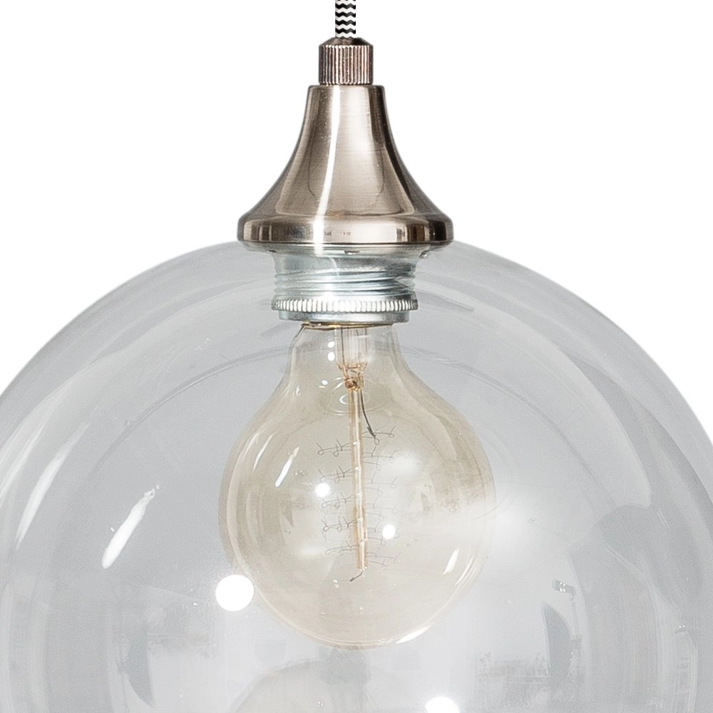 Lampe à suspension robuste Calvello 30cm gris métallisé ETH 8719075182475