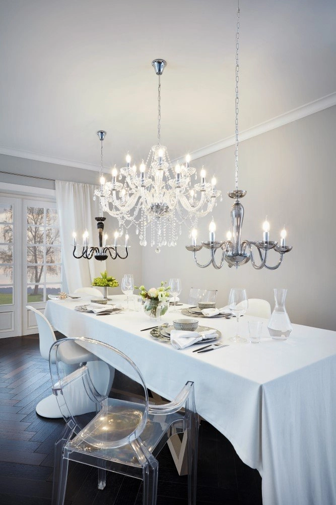 Lustre Basilano 1 100cm 18-gris clair Eglo 9002759391034