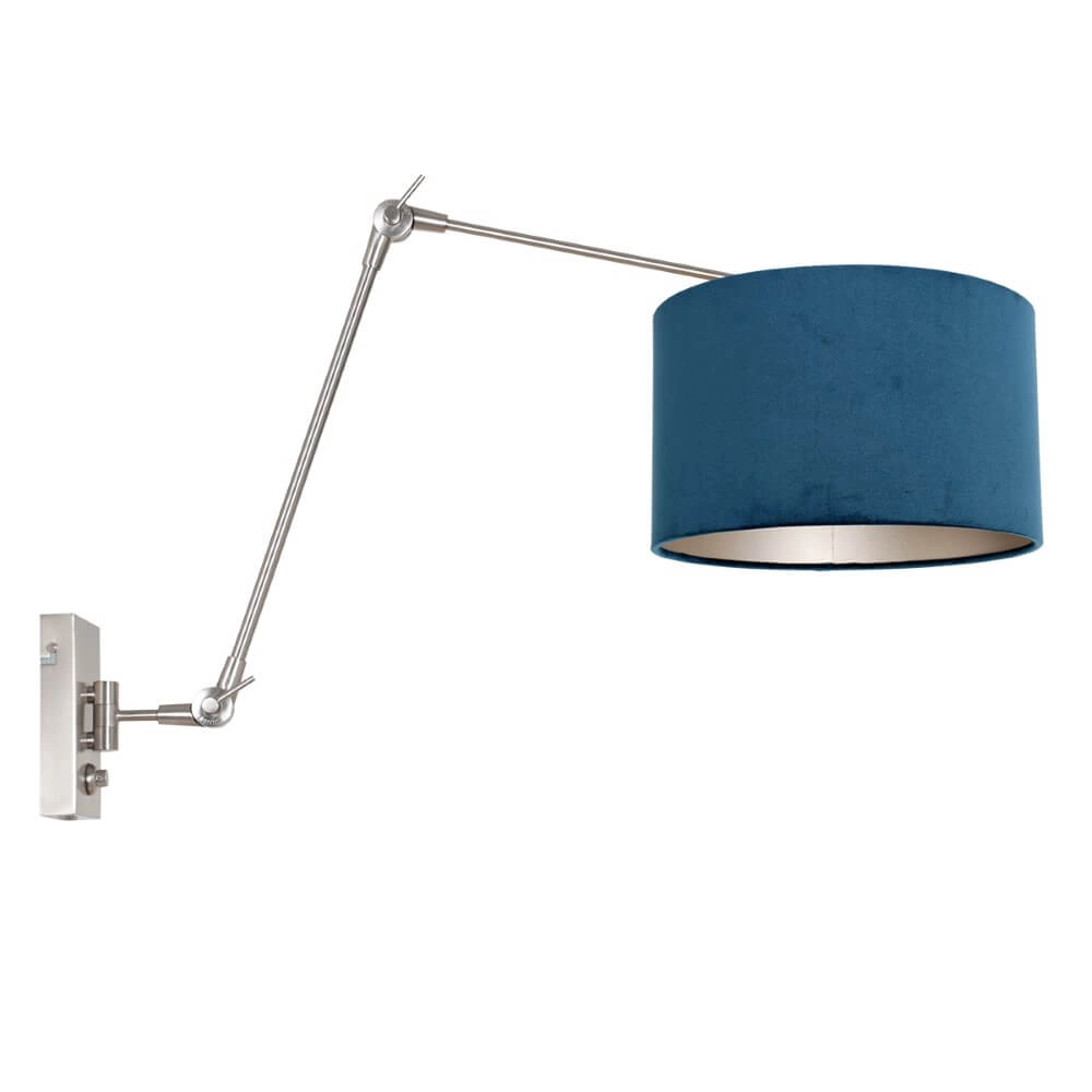 Lampe de lecture murale Prestige Chic avec capuche bleue Lampe de lecture murale Prestige Chic avec capuche bleue