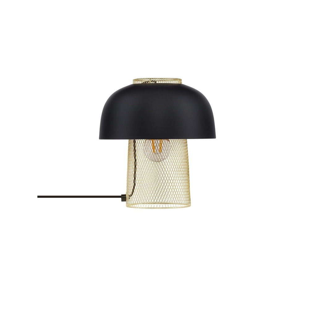 Lampe de table Sqube noir avec or Lyora 5212017454782