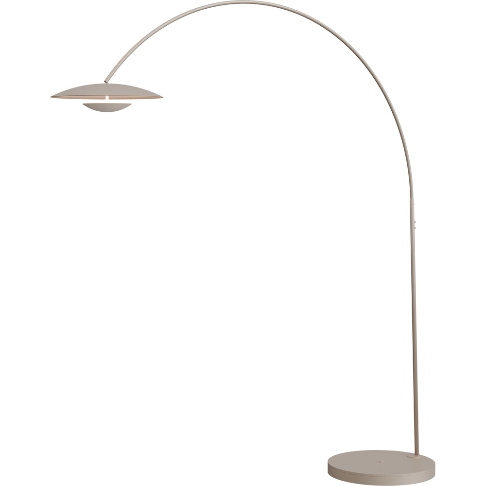 Lampe à arc de conception Scala Terra beige