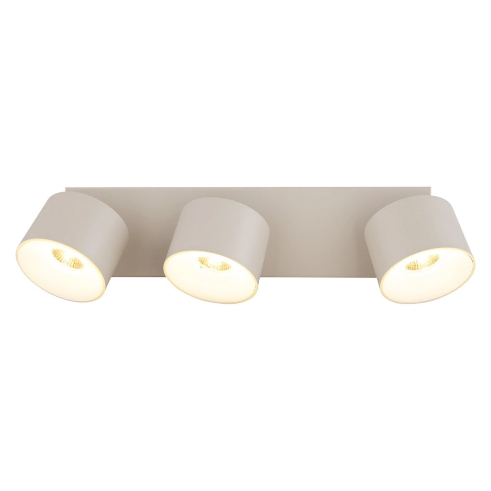 Spot de plafond 3 lumières Rae brun sable Globo 9007371566877