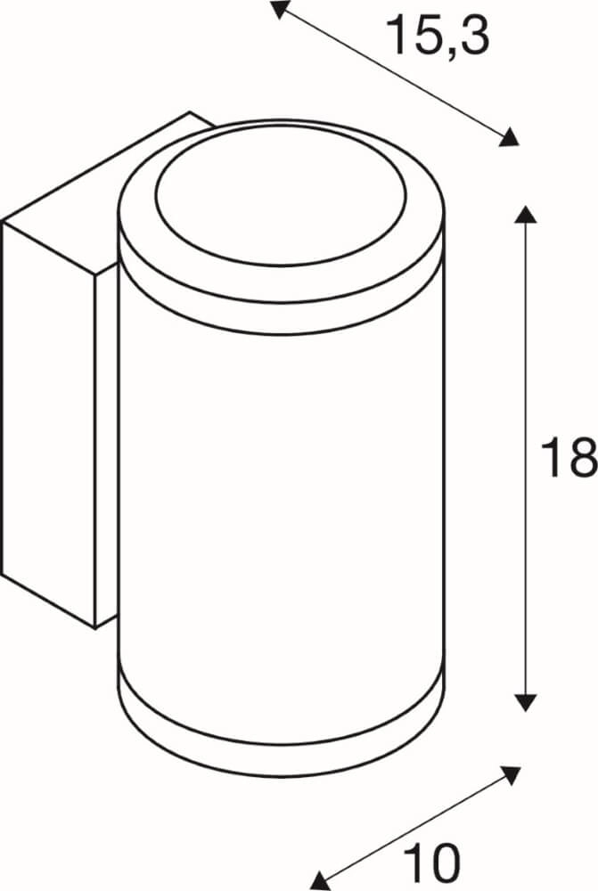 Spot mural LED lumineux Enola Haut et bas SLV 4024163264013