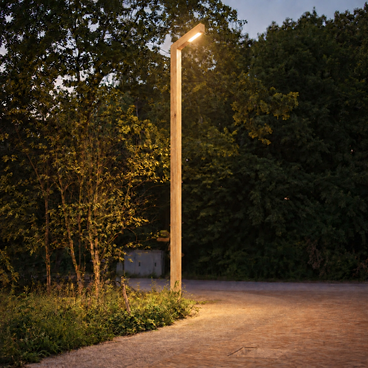 Lampadaire en bois Strato Châtaignier rustique - 4M - PH08 - 3000K