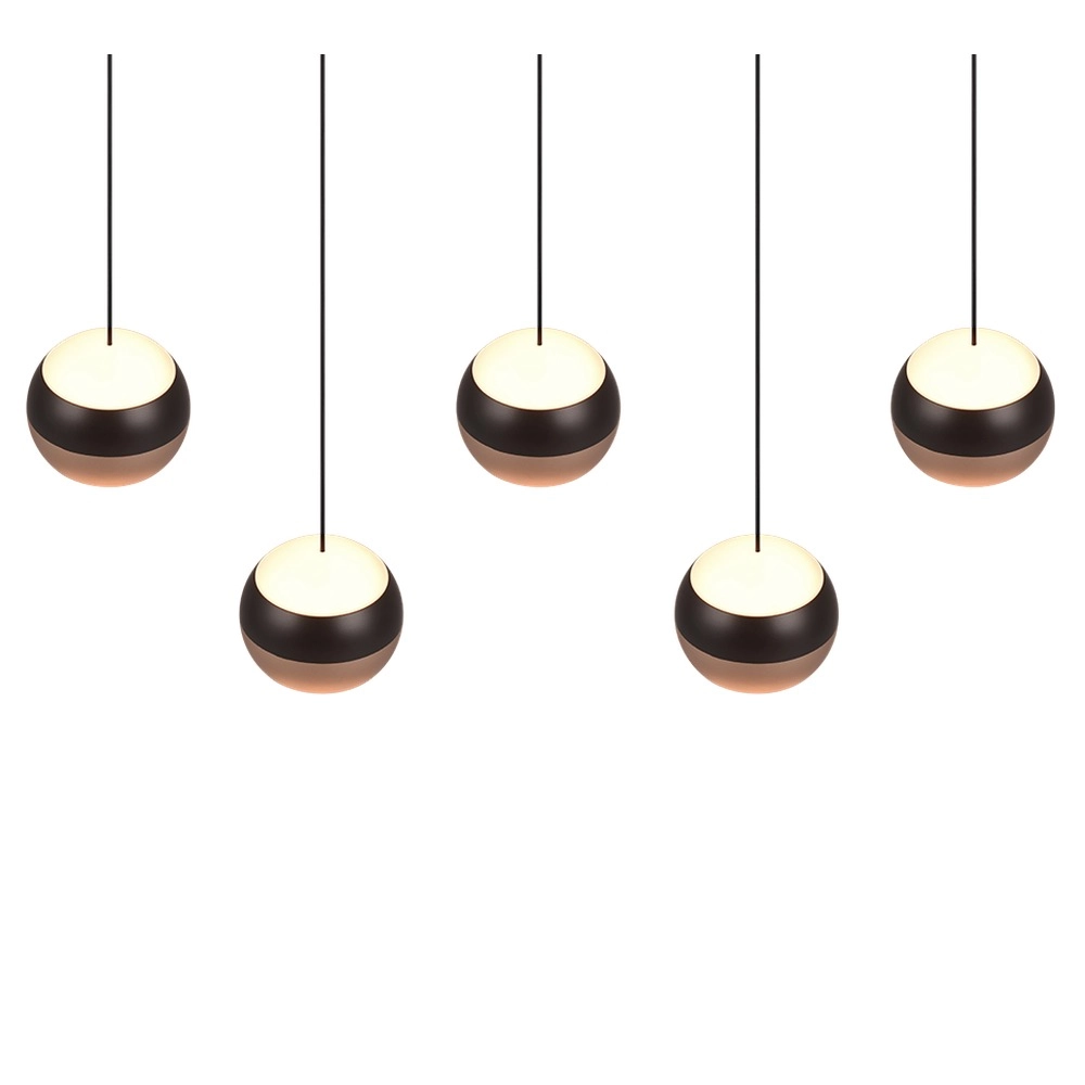 Lampe pendante de conception Orbit Quinte droite à 5 lumières Trio 4017807578843