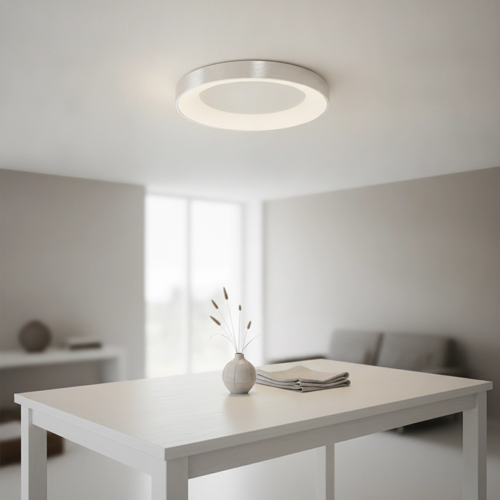 Plafonnier Rando Thin gris argenté Ø 60cm