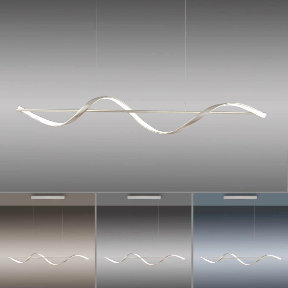 Lampe suspendue ondulée Q-Swing métal Paul Neuhaus 4012248374856