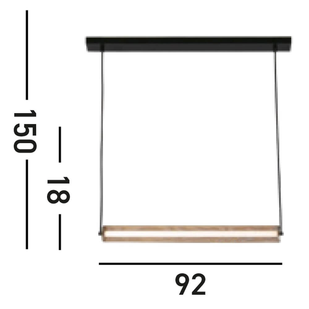 Suspension Thread Noir avec maille dorée Searchlight 5053423273051