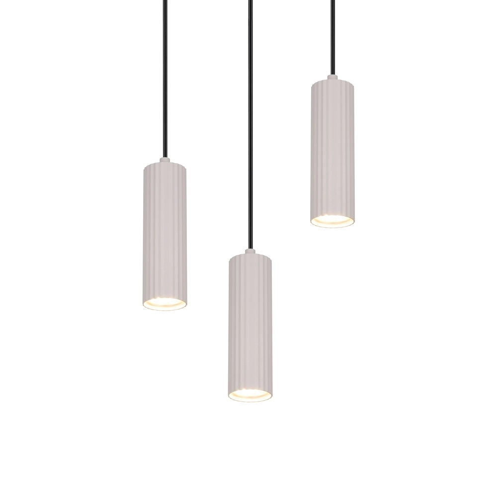 Suspension 3 lumières Soka gris Trio 4017807658613